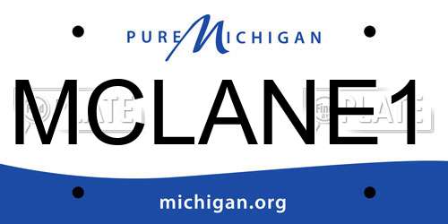 MCLANE1 Michigan License Plate