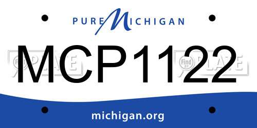 MCP1122 Michigan License Plate
