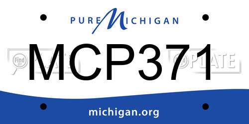MCP371 Michigan License Plate