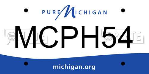 MCPH54 Michigan License Plate