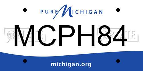 MCPH84 Michigan License Plate