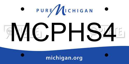 MCPHS4 Michigan License Plate
