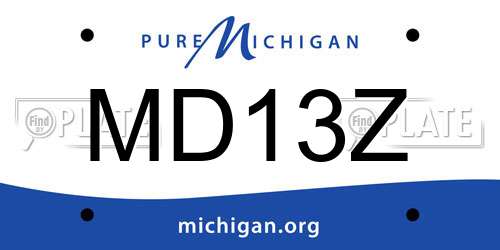 MD13Z Michigan License Plate