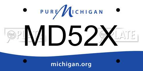MD52X Michigan License Plate