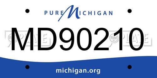 MD90210 Michigan License Plate