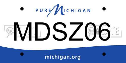 MDSZ06 Michigan License Plate