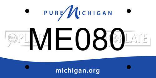 ME080 Michigan License Plate