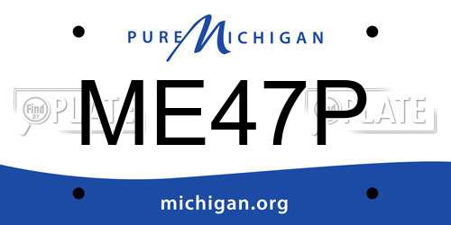 ME47P Michigan License Plate