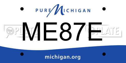 ME87E Michigan License Plate