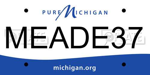MEADE37 Michigan License Plate