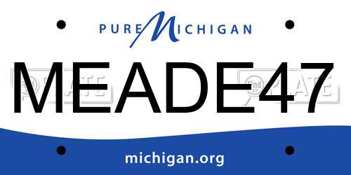 MEADE47 Michigan License Plate