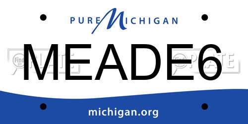 MEADE6 Michigan License Plate