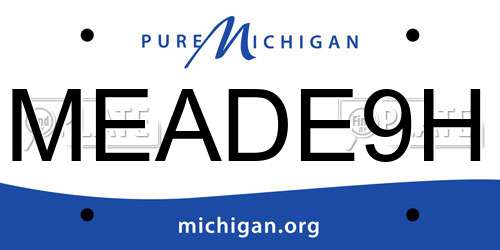 MEADE9H Michigan License Plate