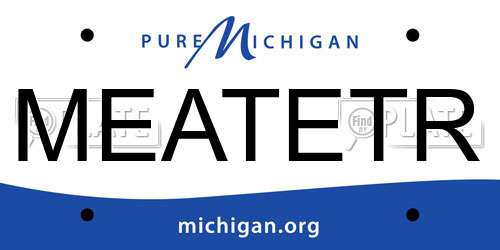 MEATETR Michigan License Plate