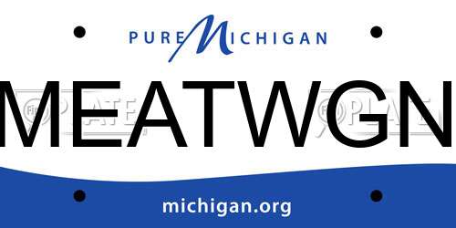 MEATWGN Michigan License Plate