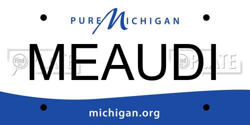 MEAUDI Michigan License Plate