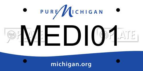 MEDI01 Michigan License Plate