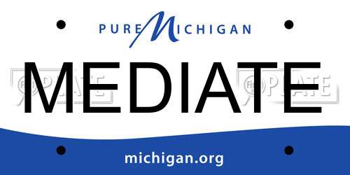 MEDIATE Michigan License Plate