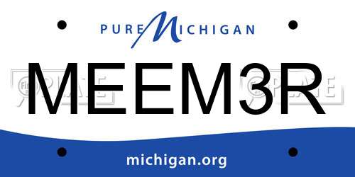 MEEM3R Michigan License Plate