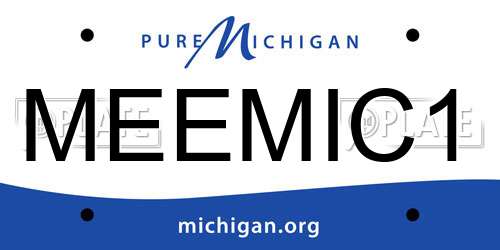 MEEMIC1 Michigan License Plate