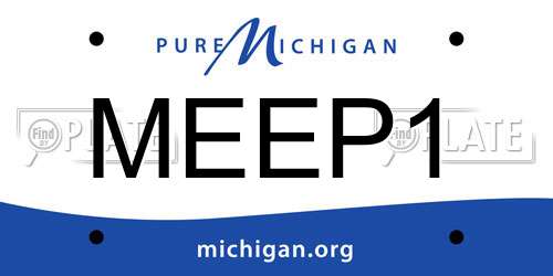 MEEP1 Michigan License Plate