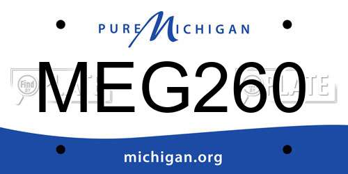 MEG260 Michigan License Plate