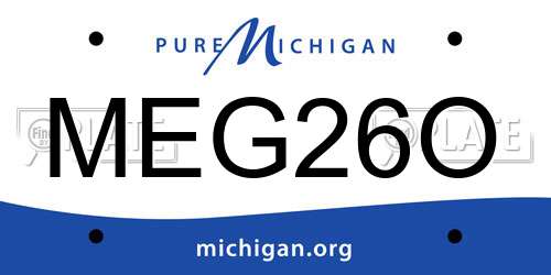 MEG26O Michigan License Plate