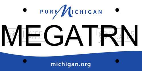 MEGATRN Michigan License Plate