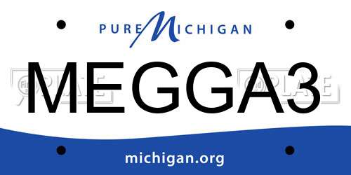 MEGGA3 Michigan License Plate