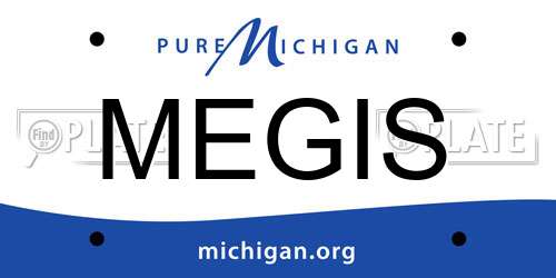 MEGIS Michigan License Plate