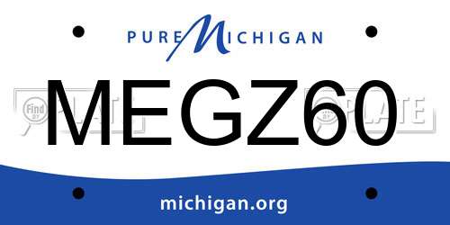 MEGZ60 Michigan License Plate
