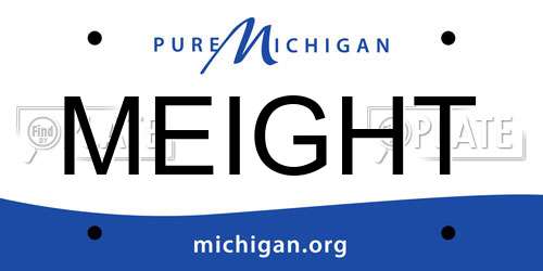 MEIGHT Michigan License Plate