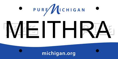MEITHRA Michigan License Plate