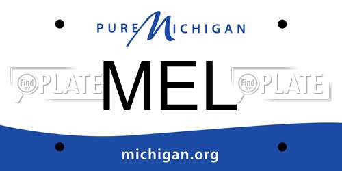 MEL Michigan License Plate