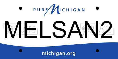 MELSAN2 Michigan License Plate