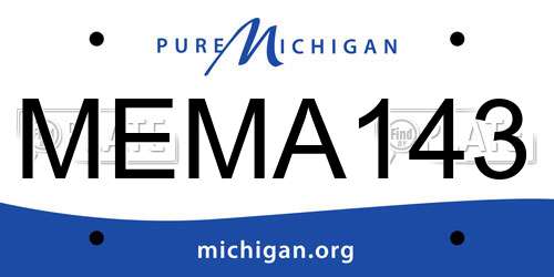MEMA143 Michigan License Plate