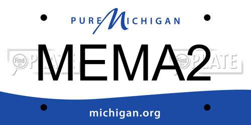 MEMA2 Michigan License Plate