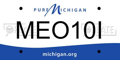MEO10I Michigan License Plate