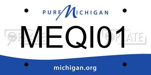 MEQI01 Michigan License Plate