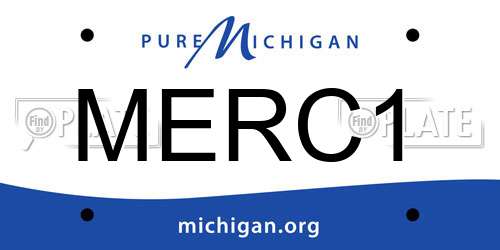 MERC1 Michigan License Plate