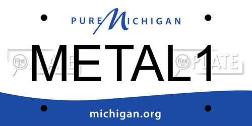 METAL1 Michigan License Plate