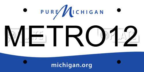 METRO12 Michigan License Plate