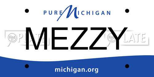 MEZZY Michigan License Plate