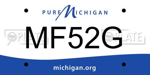 MF52G Michigan License Plate
