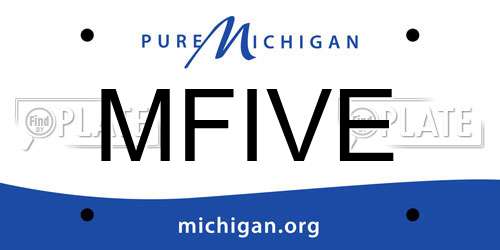 MFIVE Michigan License Plate