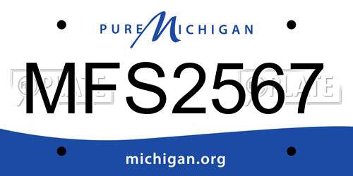 MFS2567 Michigan License Plate