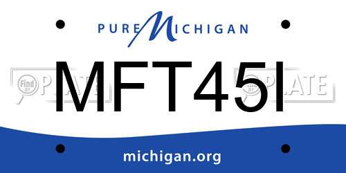 MFT45I Michigan License Plate
