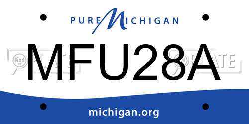 MFU28A Michigan License Plate
