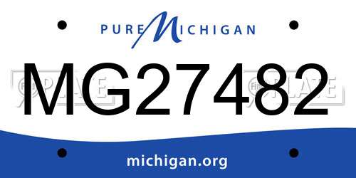 MG27482 Michigan License Plate