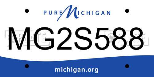 MG2S588 Michigan License Plate